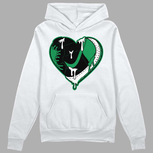 Jordan 1 Low Lucky Green DopeSkill Hoodie Sweatshirt Heart Jordan 1 Graphic Streetwear - White 