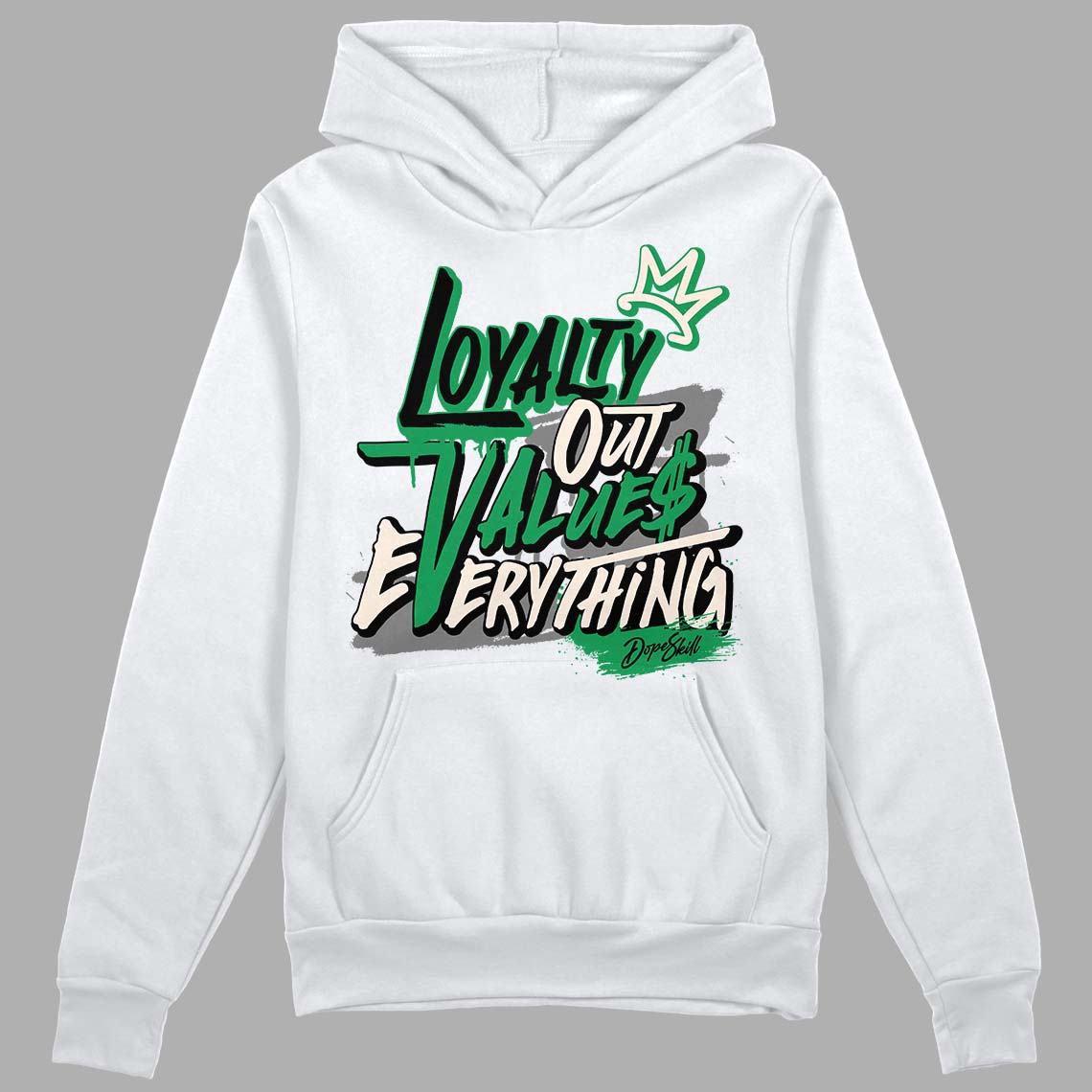 Jordan 2 Retro Lucky Green DopeSkill Hoodie Sweatshirt LOVE Graphic Streetwear - White 