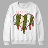 Travis Scott x Jordan 1 Low OG “Olive” DopeSkill Sweatshirt Slime Drip Heart Graphic Streetwear - White