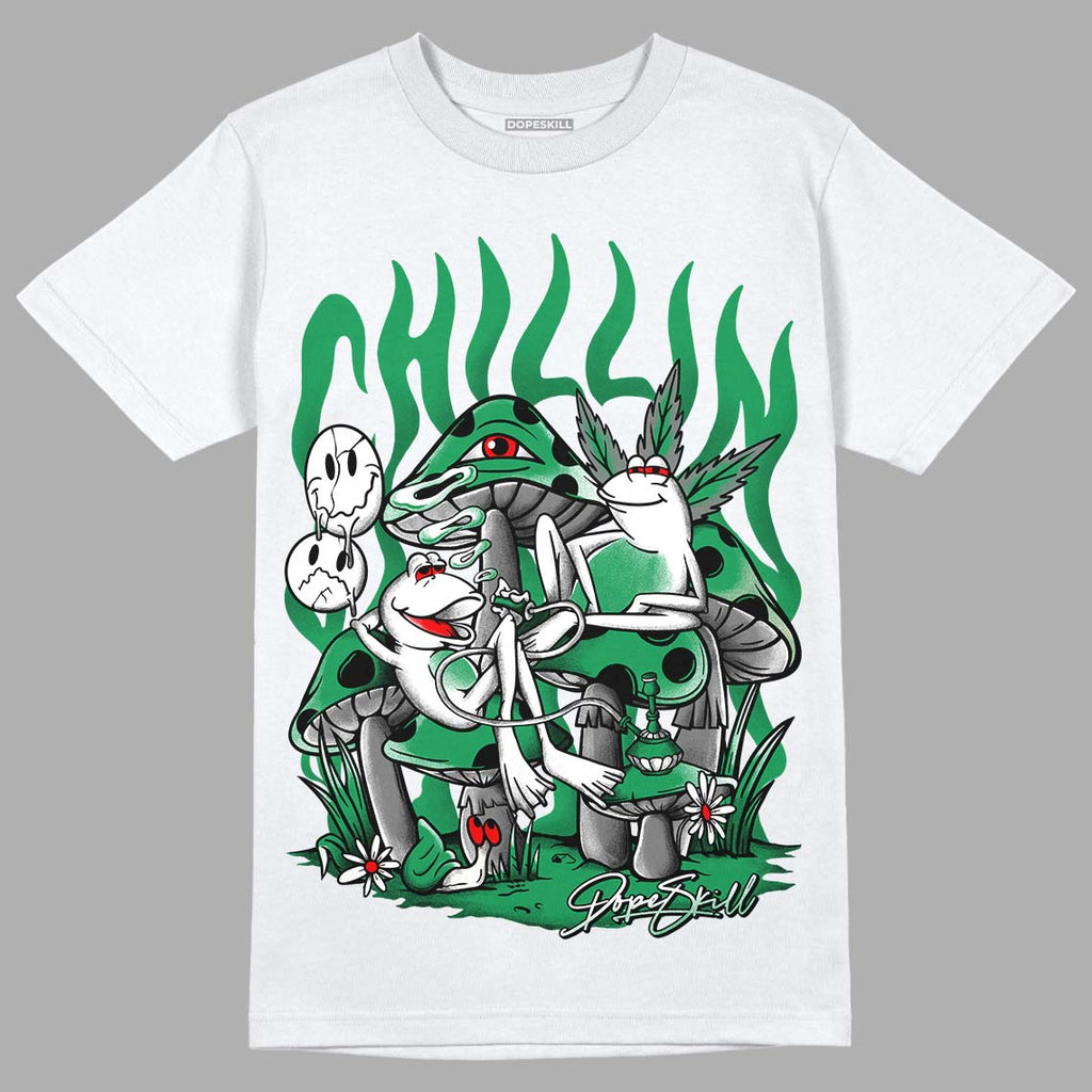 Jordan 6 Rings "Lucky Green" DopeSkill T-Shirt Chillin Graphic Streetwear - White 