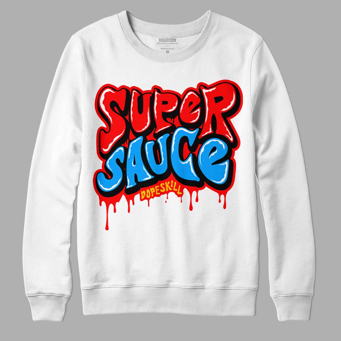 Fruity Pebbles Dunks DopeSkill Sweatshirt Super Sauce Graphic - White