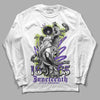 Canyon Purple 4s DopeSkill Long Sleeve T-Shirt Juneteenth Graphic - White 