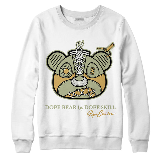 Jordan 5 Jade Horizon DopeSkill Sweatshirt Sneaker Bear Head Graphic - White 