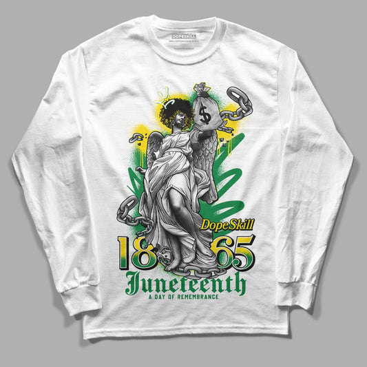 Dunk Low Reverse Brazil DopeSkill Long Sleeve T-Shirt Juneteenth Graphic - White