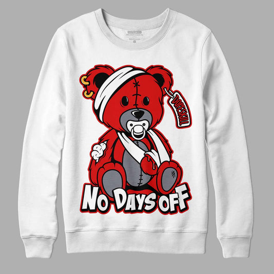 Gym Red 9s DopeSkill Sweatshirt Hurt Bear Graphic - White 