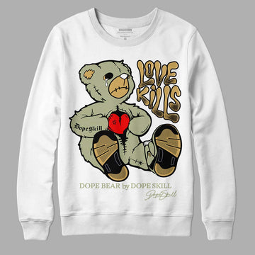 Jade Horizon 5s DopeSkill Sweatshirt Love Kills Graphic - White 