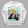 Aqua 5s DopeSkill Long Sleeve T-Shirt Money Is The Motive Graphic - White