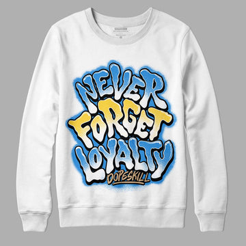 SB Dunk Low Homer DopeSkill Sweatshirt Never Forget Loyalty Graphic - White