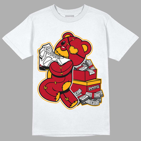 Cardinal 7s DopeSkill T-Shirt Bear Steals Sneaker Graphic - White 