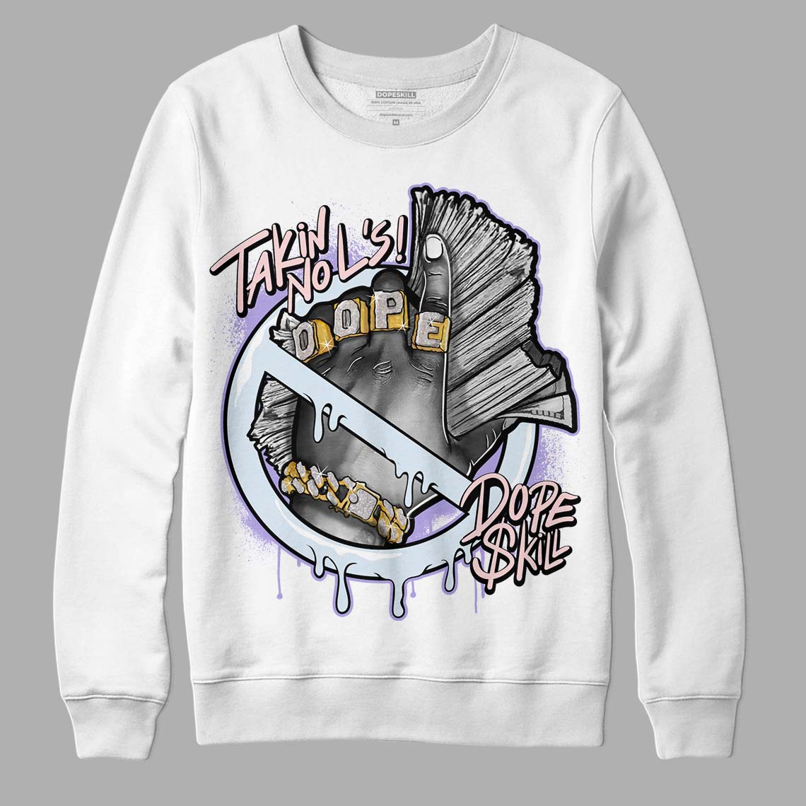 Easter Dunk Low DopeSkill Sweatshirt Takin No L's Graphic - White 