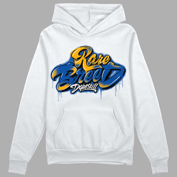 Dunk Blue Jay and University Gold DopeSkill Hoodie Sweatshirt Rare Breed Type Graphic Streetwear - White 