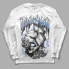 Jordan 5 Retro University Blue DopeSkill Long Sleeve T-Shirt Money On My Mind Graphic Streetwear - White