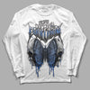 True Blue 1s DopeSkill Long Sleeve T-Shirt DopeSkill Evolution Graphic - White