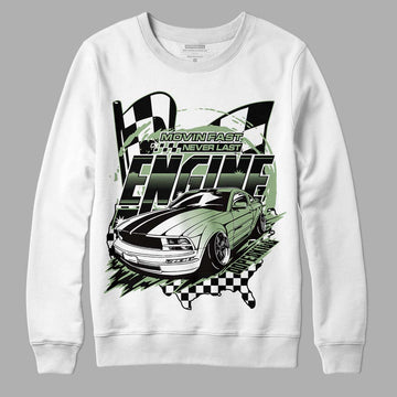 Jordan 4 Retro “Seafoam”  DopeSkill Sweatshirt ENGINE Tshirt Graphic Streetwear - White 