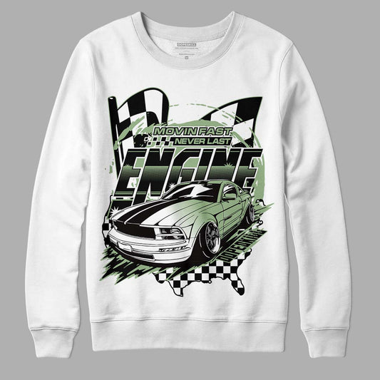 Jordan 4 Retro “Seafoam”  DopeSkill Sweatshirt ENGINE Tshirt Graphic Streetwear - White 