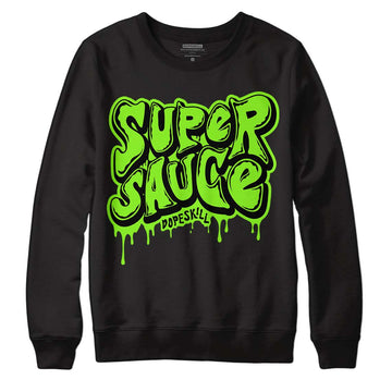 Neon Green Collection DopeSkill Sweatshirt Super Sauce Graphic - Black