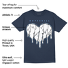 AJ 6 Midnight Navy DopeSkill T-shirt Slime Drip Heart Graphic