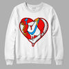 Fruity Pebbles Dunks DopeSkill Sweatshirt Heart Jordan Graphic - White