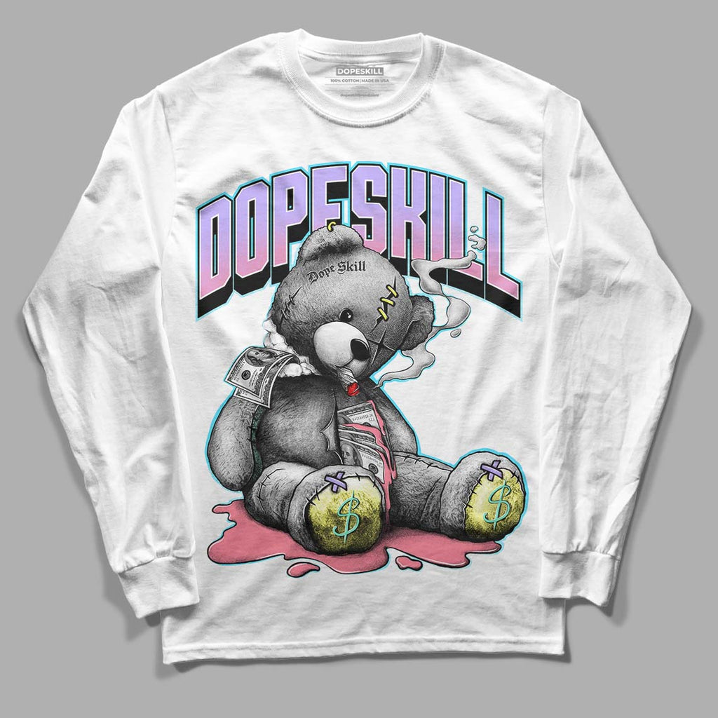 Candy Easter Dunk Low DopeSkill Long Sleeve T-Shirt Sick Bear Graphic - White 