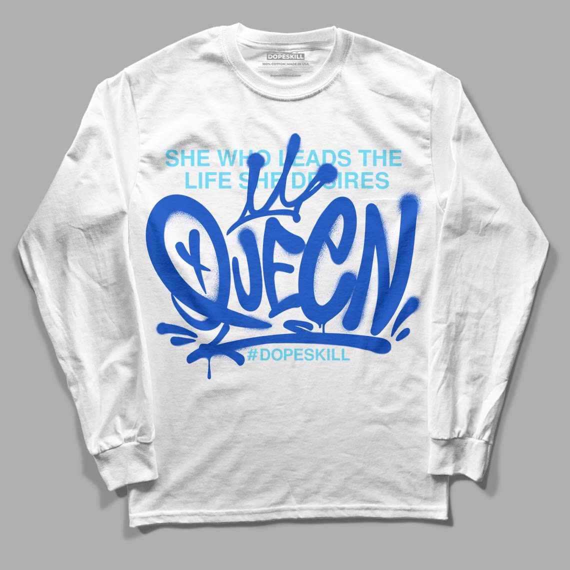 SB Dunk Argon DopeSkill Long Sleeve T-Shirt Queen Graphic - White 