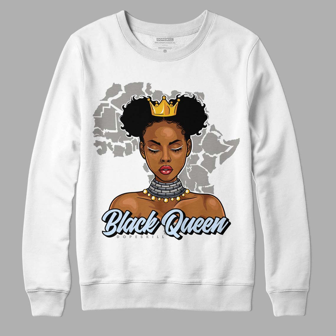 Jordan 6 Retro Cool Grey DopeSkill Sweatshirt Black Queen Graphic Streetwear - White 