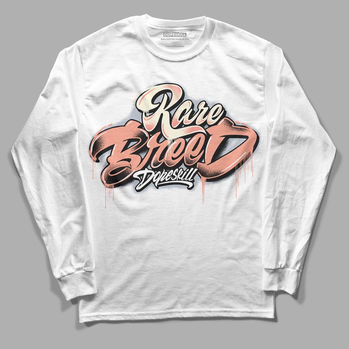 DJ Khaled x Jordan 5 Retro ‘Crimson Bliss’ DopeSkill Long Sleeve T-Shirt Rare Breed Type Graphic Streetwear - White