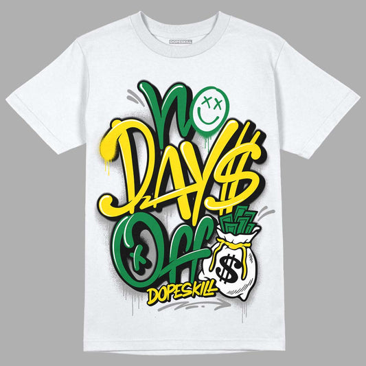 Dunk Low Reverse Brazil DopeSkill T-Shirt No Days Off Graphic - White 