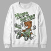 Jordan 4 Retro “Seafoam”  DopeSkill Sweatshirt Money Is Our Motive Bear Graphic Streetwear  - White 