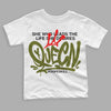 Travis Scott x Jordan 1 Low OG “Olive” DopeSkill Toddler Kids T-shirt Queen Graphic Streetwear - White