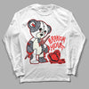 Jordan 3 Retro White Cement Reimagined DopeSkill Long Sleeve T-Shirt Broken Heart Graphic Streetwear - White