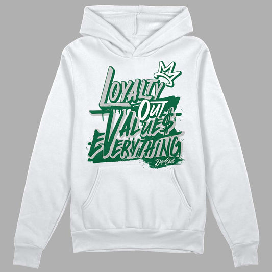 Gorge Green 1s DopeSkill Hoodie Sweatshirt LOVE Graphic - White 