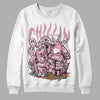 Dunk Low Teddy Bear Pink DopeSkill Sweatshirt Chillin Graphic - White 