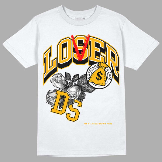 Goldenrod Dunk DopeSkill T-Shirt Loser Lover Graphic - White 