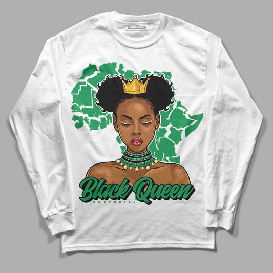 Jordan 1 Low Lucky Green DopeSkill Long Sleeve T-Shirt Black Queen Graphic Streetwear - White