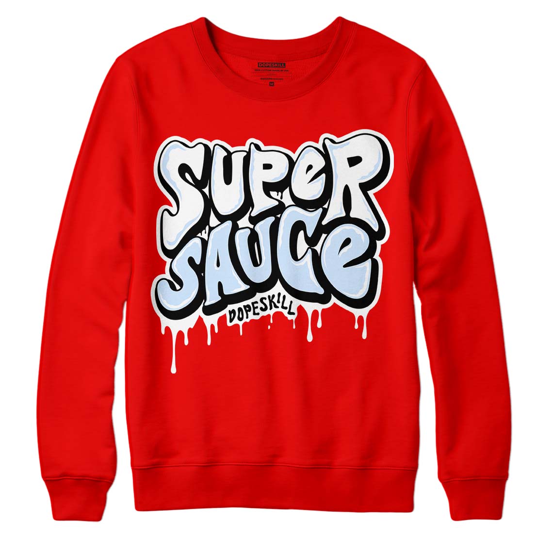 Cherry 11s DopeSkill Varsity Red Sweatshirt Super Sauce Graphic - Red