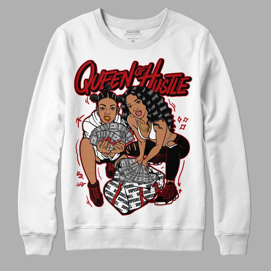 Jordan 13 Retro Playoffs DopeSkill Sweatshirt Queen Of Hustle Graphic Streetwear - White