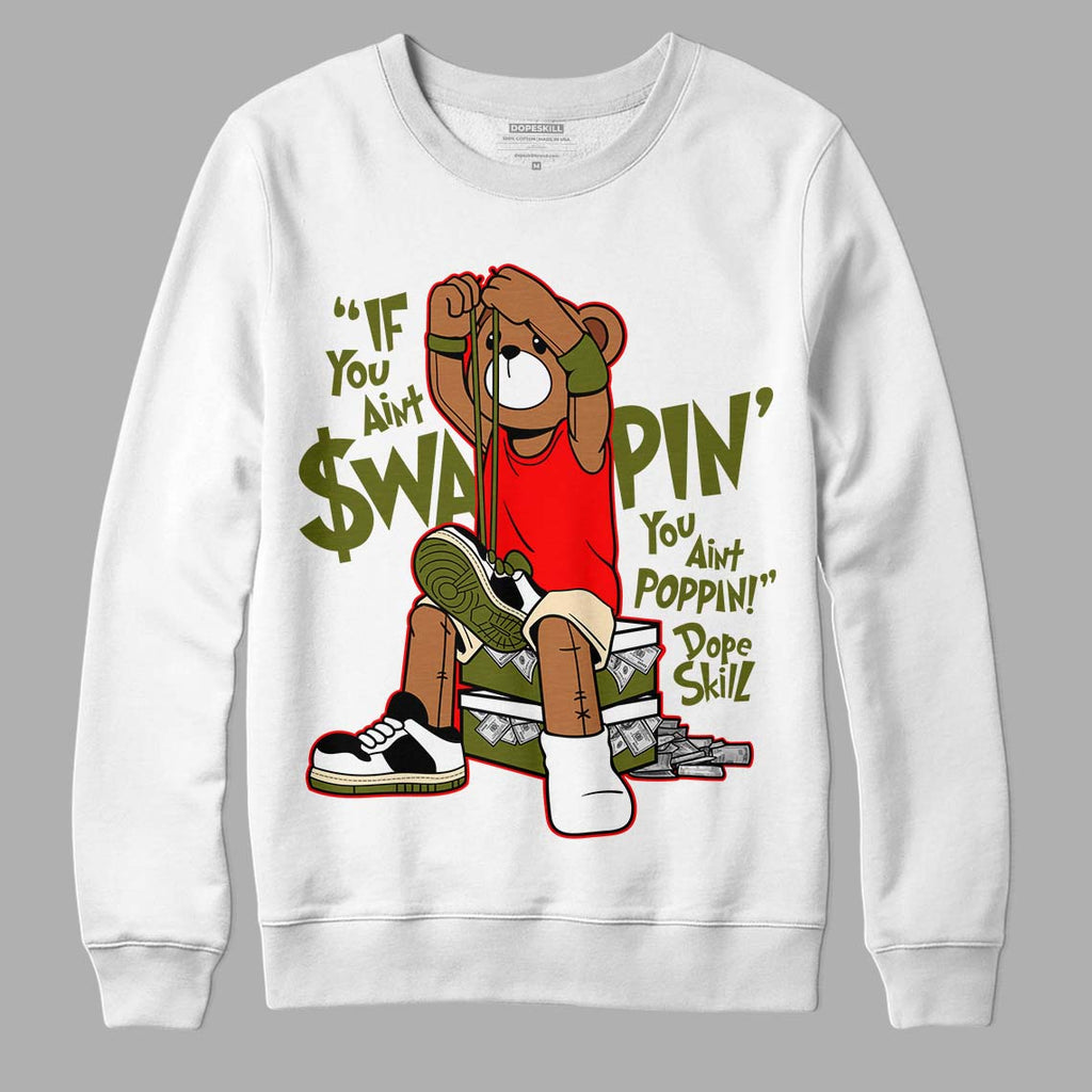 Travis Scott x Jordan 1 Low OG “Olive” DopeSkill Sweatshirt If You Aint Graphic Streetwear - White
