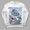 Jordan 5 Retro University Blue DopeSkill Long Sleeve T-Shirt Trippin Graphic Streetwear - White
