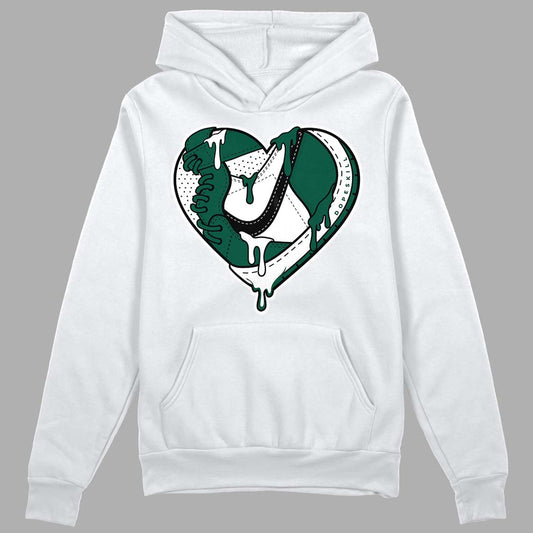 Lottery Pack Malachite Green Dunk Low DopeSkill Hoodie Sweatshirt Heart Jordan Graphic - White