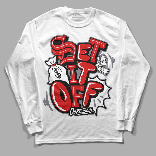 Gym Red 9s DopeSkill Long Sleeve T-Shirt Set It Off Graphic - White