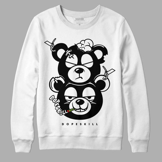 Jordan 1 High 85 Black White DopeSkill Sweatshirt New Double Bear Graphic Streetwear - Black 