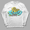 Aqua 5s DopeSkill Long Sleeve T-Shirt Rare Breed Type Graphic - White