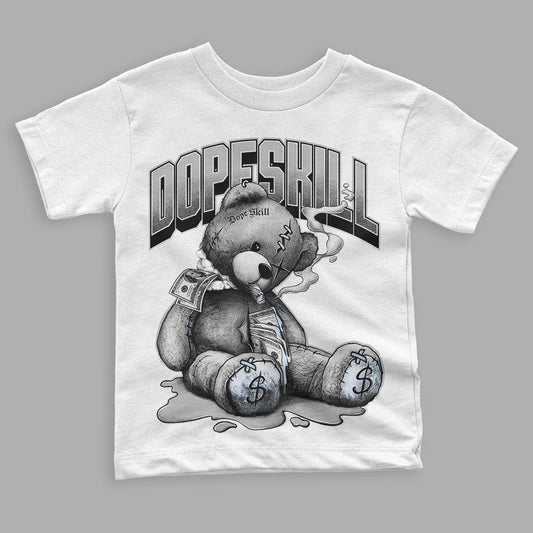 Black Metallic Chrome 6s DopeSkill Toddler Kids T-shirt Sick Bear Graphic - White