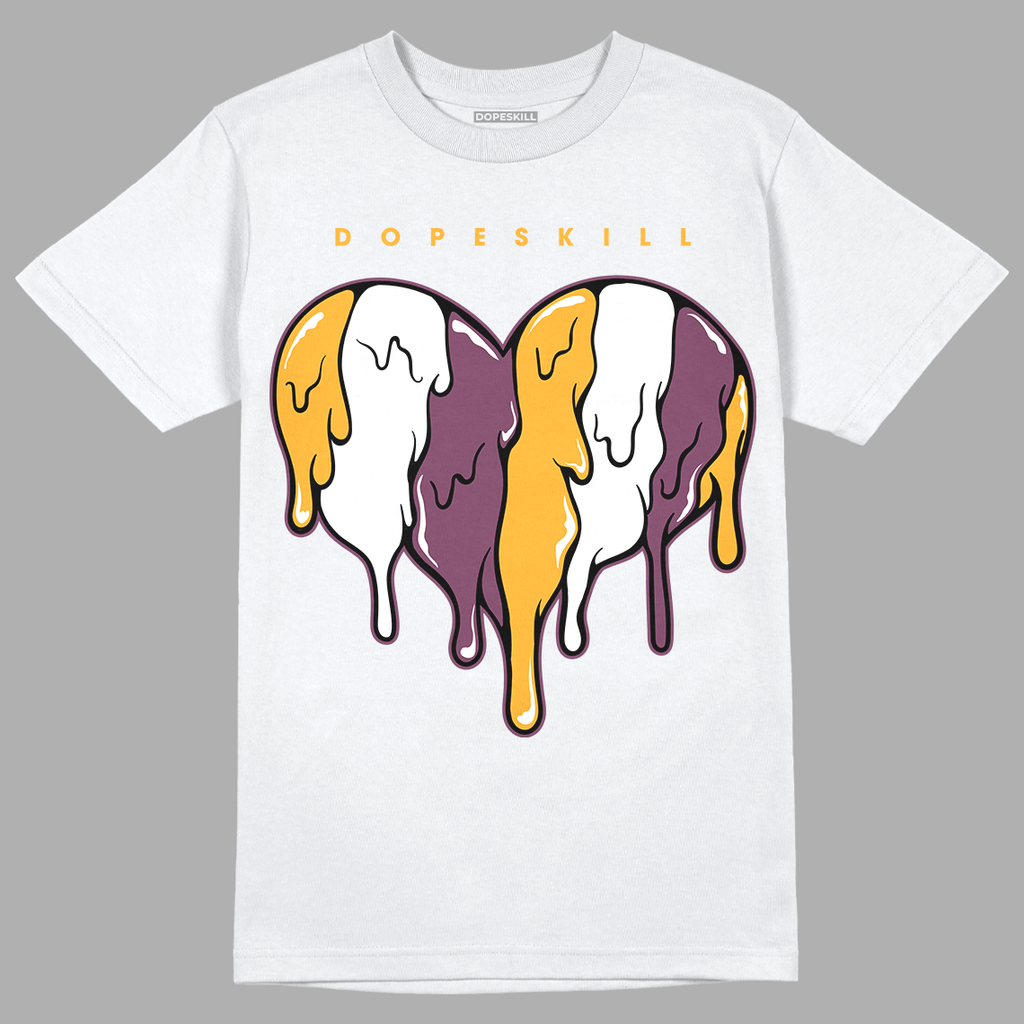 Jordan 1 Retro High OG Brotherhood DopeSkill T-Shirt Slime Drip Heart Graphic - White 