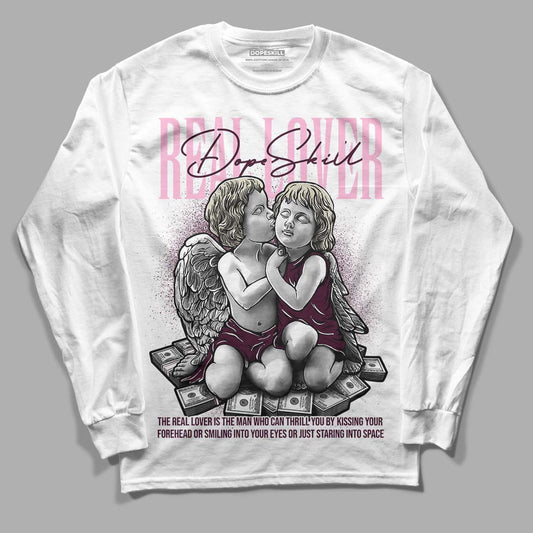 Dunk Low Night Maroon and Medium Soft Pink DopeSkill Long Sleeve T-Shirt Real Lover Graphic Streetwear - White