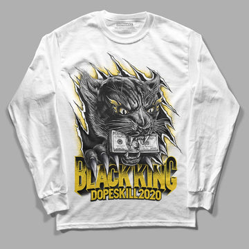 Lightning 4s DopeSkill Long Sleeve T-Shirt Black King Graphic - White