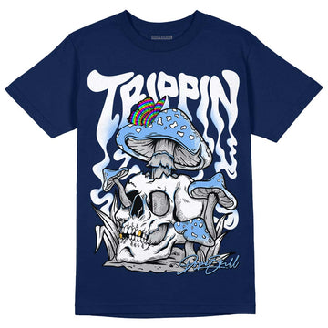 Georgetown 6s DopeSkill College Navy T-shirt Trippin Graphic