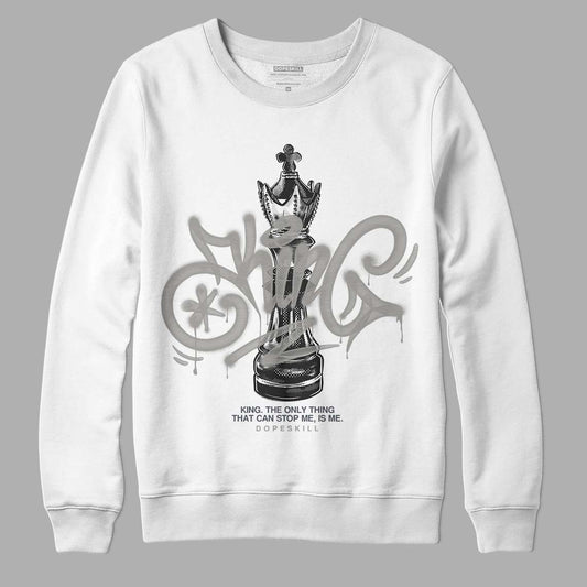 Jordan 6 Retro Cool Grey DopeSkill Sweatshirt King Chess Graphic Streetwear - White 