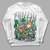 Nike SB x Jordan 4 “Pine Green” DopeSkill Long Sleeve T-Shirt Chillin Graphic Streetwear - White