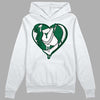 Gorge Green 1s DopeSkill Hoodie Sweatshirt Heart Jordan 1 Graphic - White 
